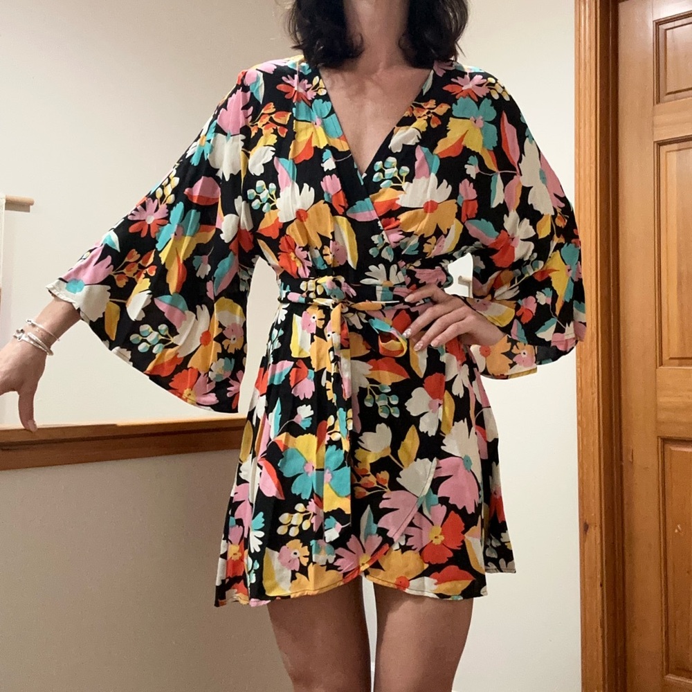 XiX Palms Northern Lights Kimono Mini